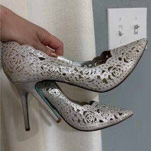 Elegant Silver Women's Heels